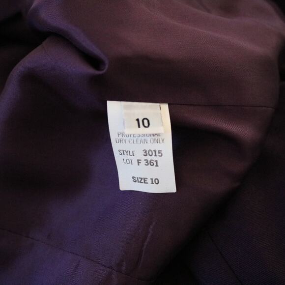 Vintage ‘90s Paul Stanley 100% Pure Wool Purple Single Breasted Blazer - Picture 8 of 9